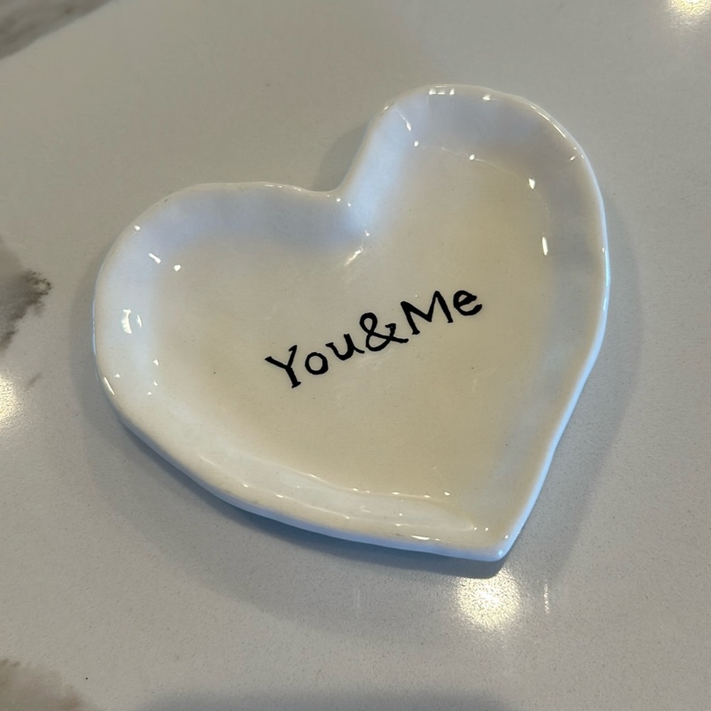 “You & Me” Ceramic Heart Dish